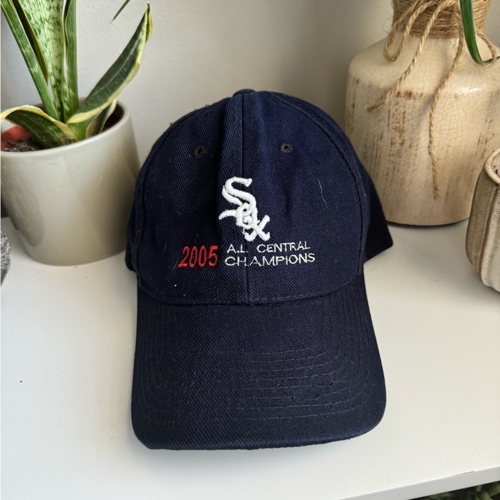 NAVY CHICAGO WHITE SOX 2005 AL CHAMPIONS HAT
